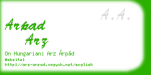 arpad arz business card